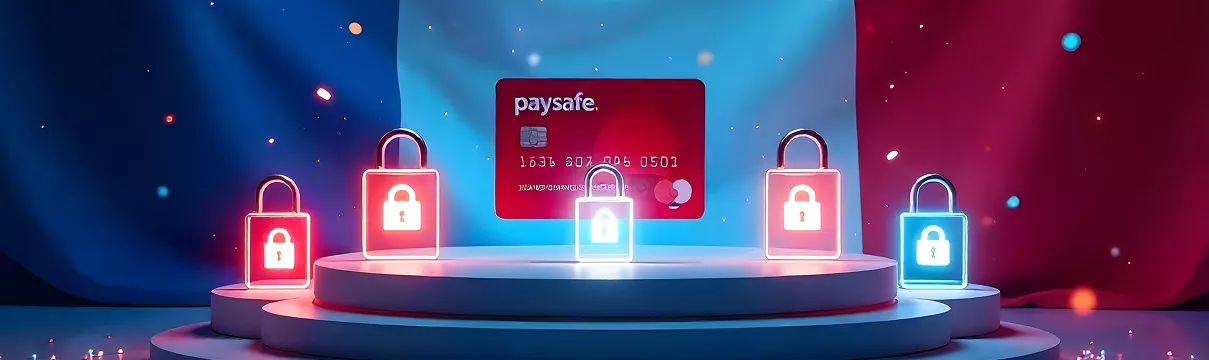 Carte Paysafecard affichée avec des cadenas pour représenter la protection des transactions sur les casinos
