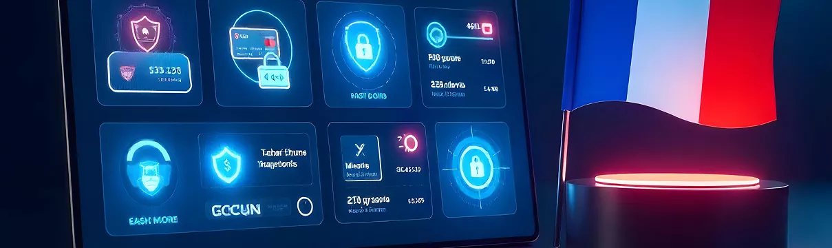 Interface numérique affichant des options de sécurité avancées